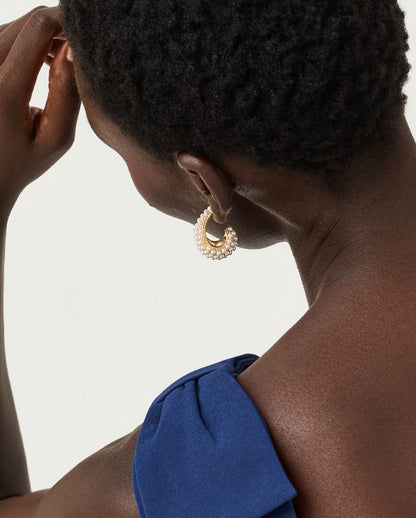 LILLY OF THE VALLEY HOOP EARRINGS