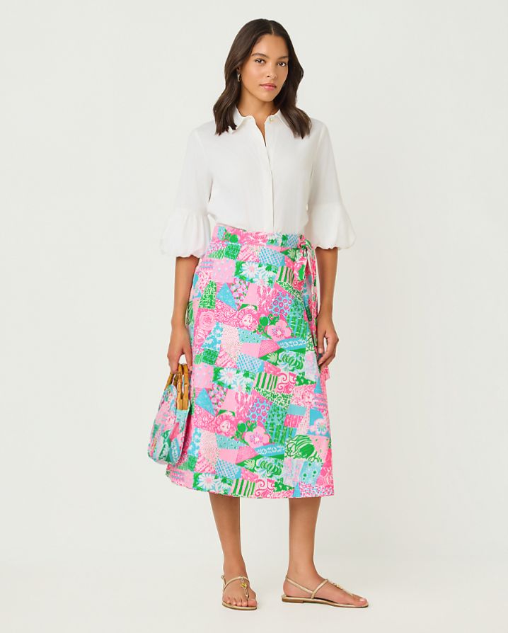 CONSTANCE REVERSIBLE MIDI SKIRT