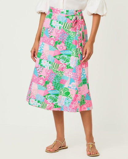 CONSTANCE REVERSIBLE MIDI SKIRT