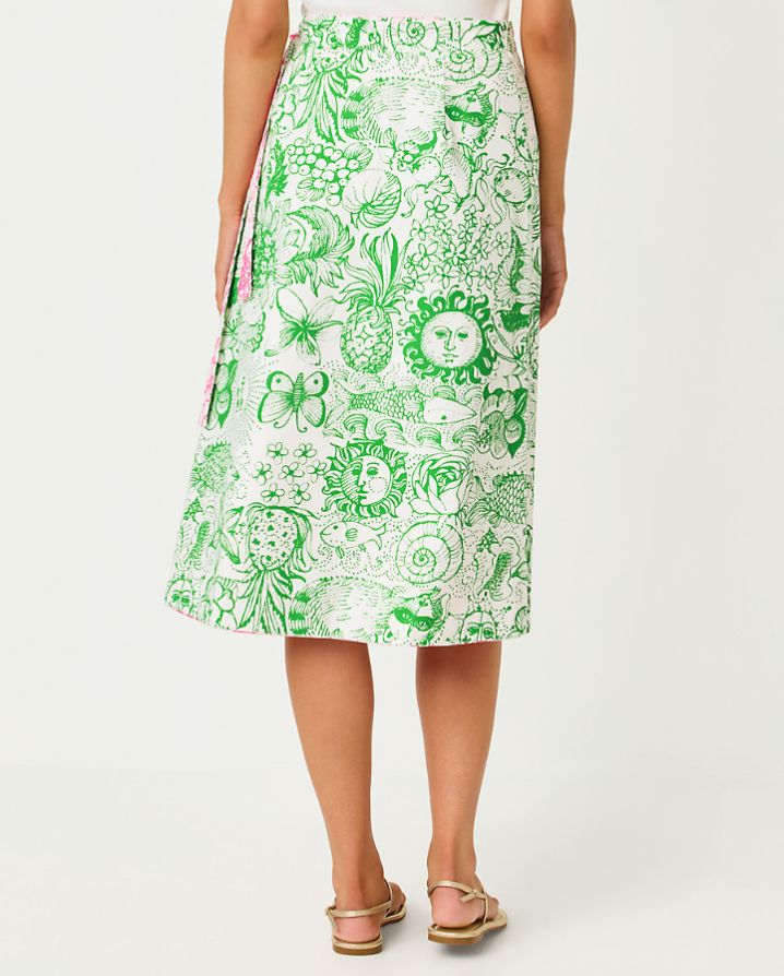 CONSTANCE REVERSIBLE MIDI SKIRT