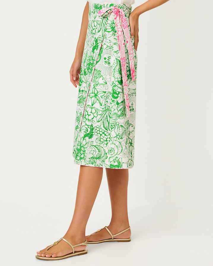 CONSTANCE REVERSIBLE MIDI SKIRT