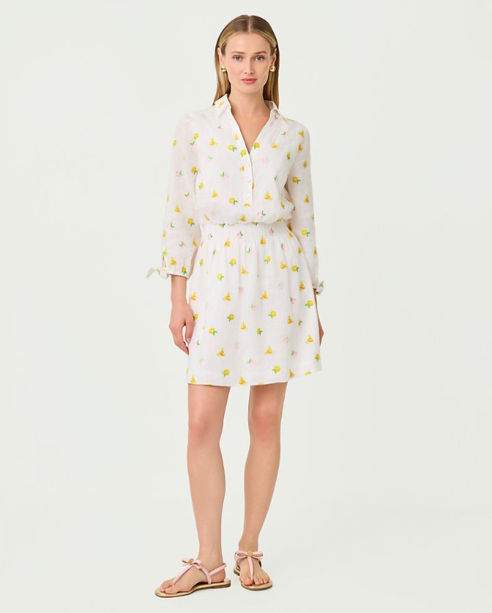 ABRALYNN LINEN SHIRTDRESS