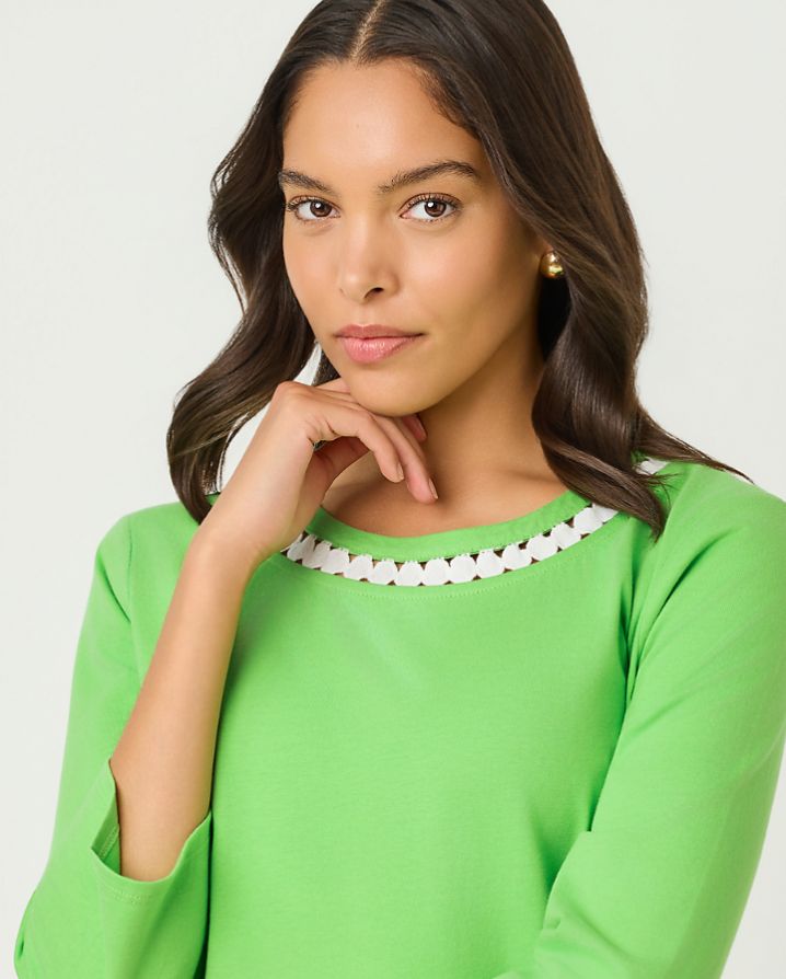 CLAIRMONT 3/4 SLEEVED KNIT TOP