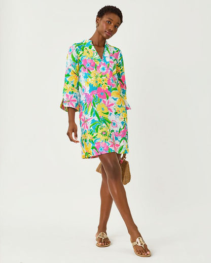 ANNADETTA LINEN TUNIC DRESS