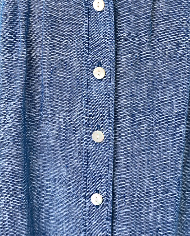 TONYA LINEN MIDI SHIRTDRESS