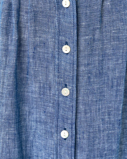 TONYA LINEN MIDI SHIRTDRESS