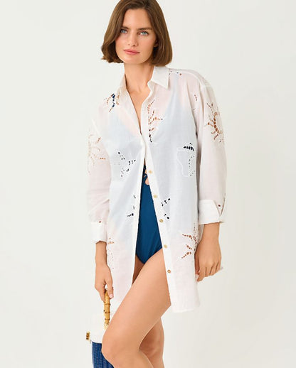 KWITNEY LONG-SLEEVE COVERUP