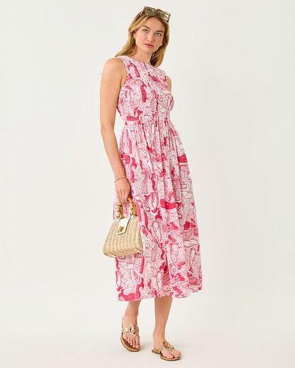 DAISEY SMOCKED MIDI DRESS