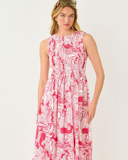 DAISEY SMOCKED MIDI DRESS