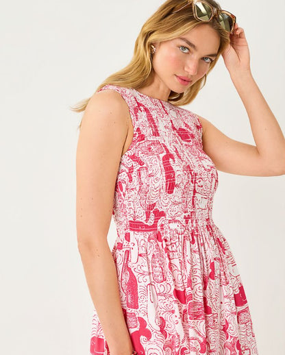 DAISEY SMOCKED MIDI DRESS