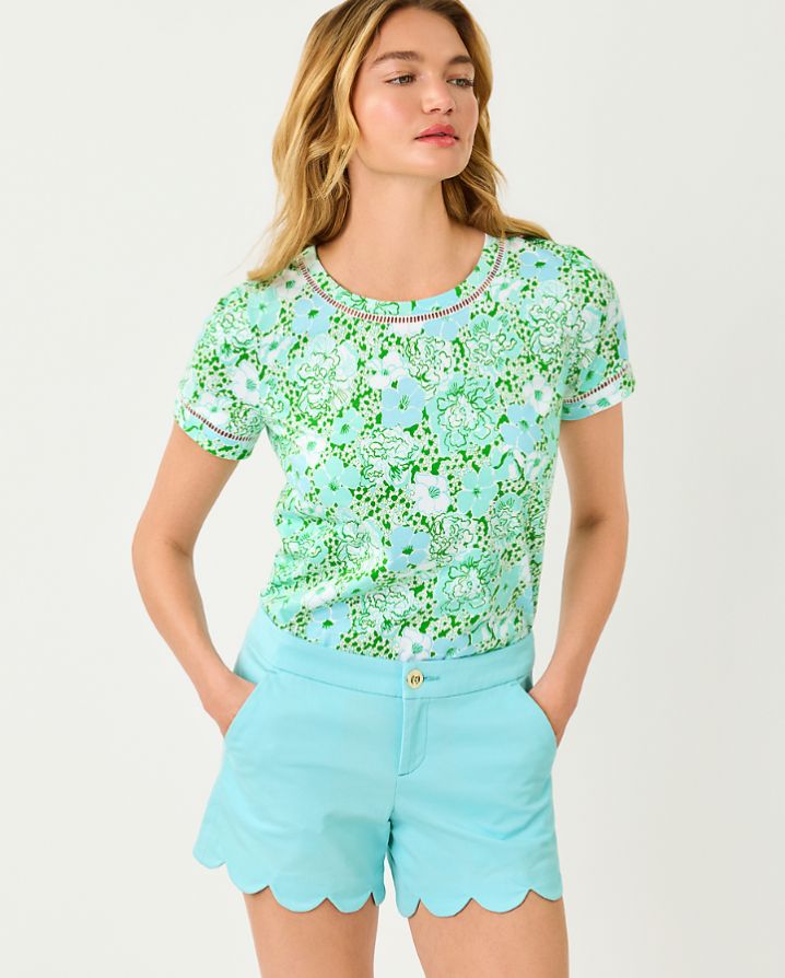 CLAIRMONT LADDER LACE KNIT TOP