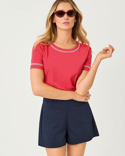 CLAIRMONT LADDER LACE KNIT TOP