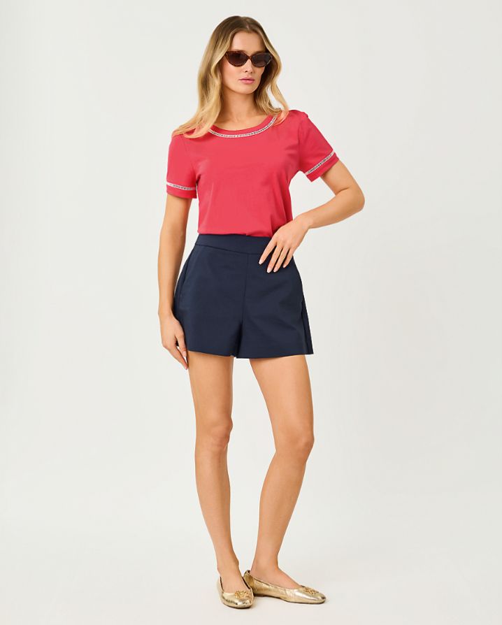 CLAIRMONT LADDER LACE KNIT TOP