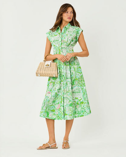 TONYA MIDI SHIRTDRESS