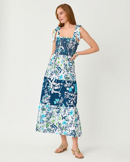 ATHYN SMOCKED MAXI DRESS