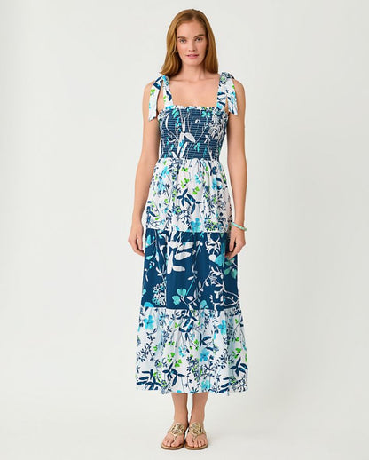 ATHYN SMOCKED MAXI DRESS