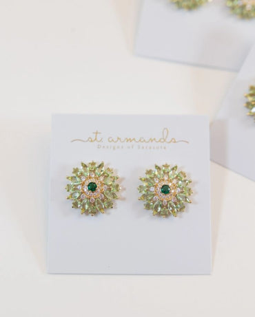 DAHLIA BLOOM CRYSTAL STATEMENT STUDS