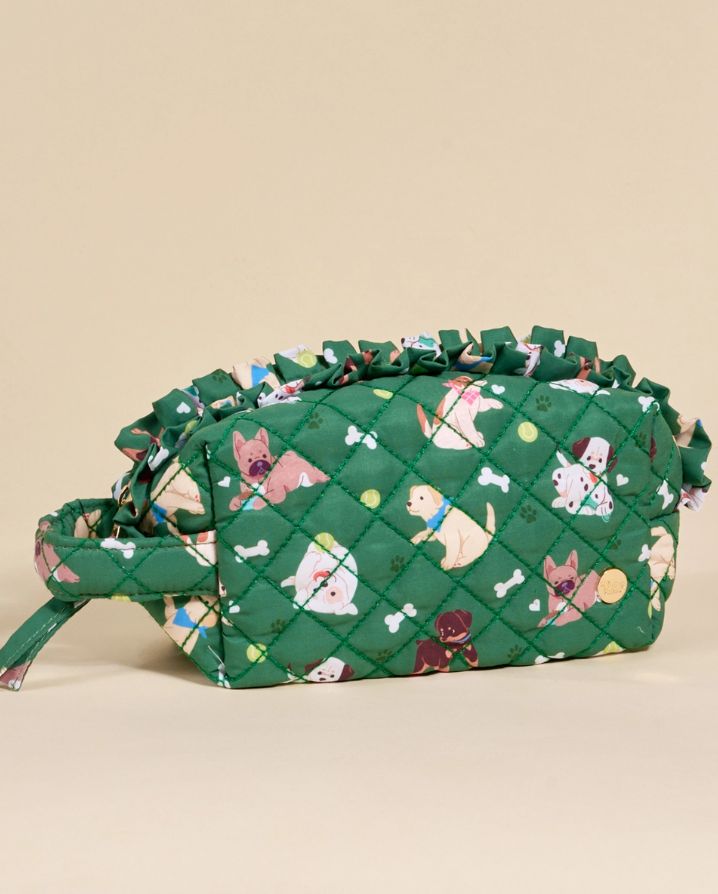 ESSENTIALS QUILTED COSMETIC POUCH
