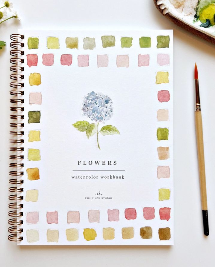 FLOWERS WATERCOLOR WORKBOOK