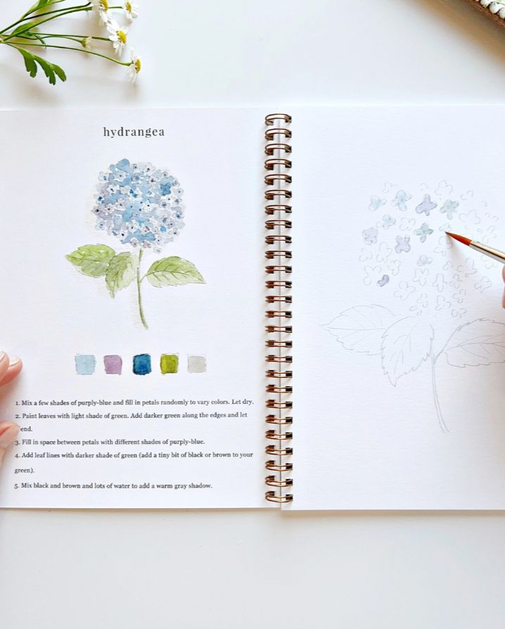 FLOWERS WATERCOLOR WORKBOOK