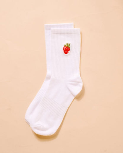 EMBROIDERED CREW SOCKS