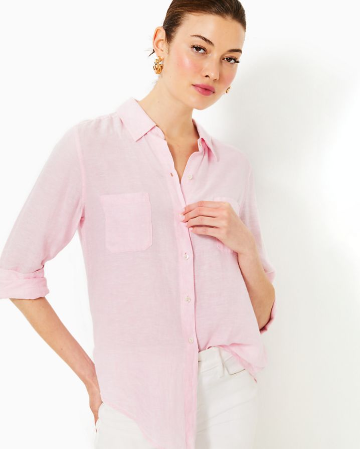 Sea View Button Down Top