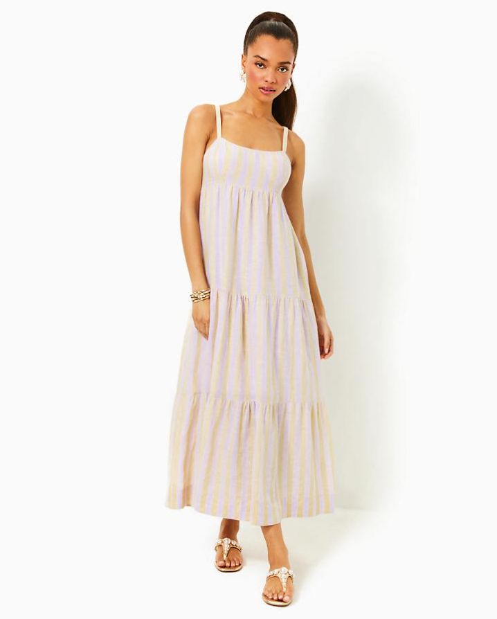 Javanne Linen Maxi Dress