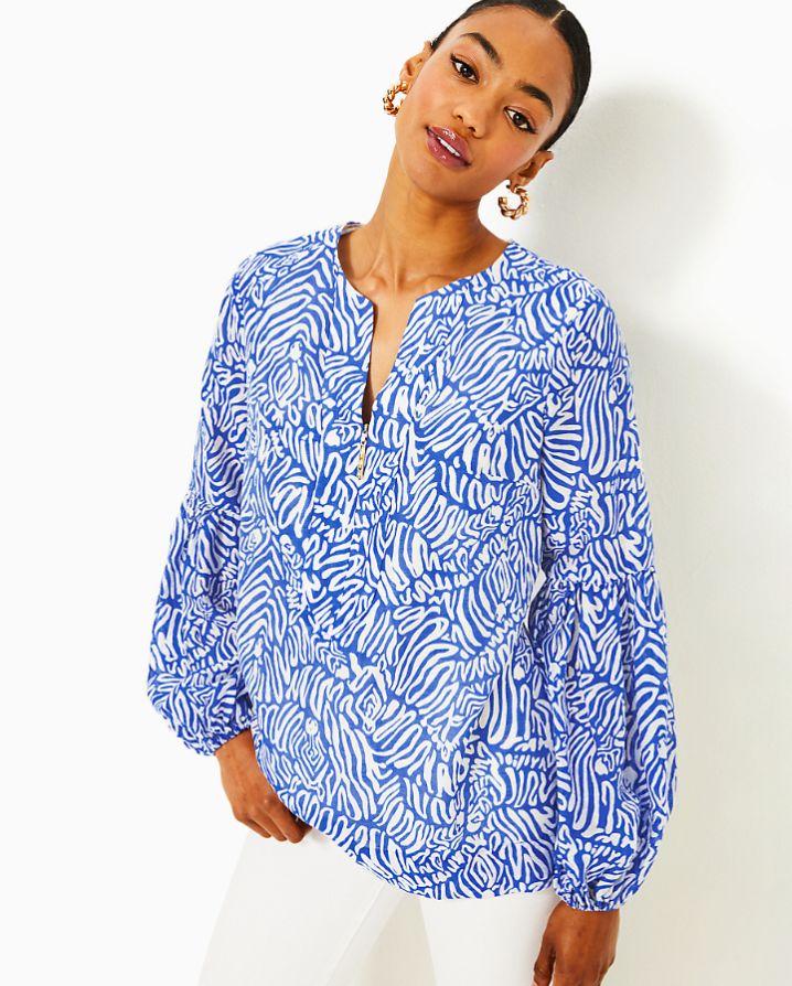 Laurelie Linen Printed Top