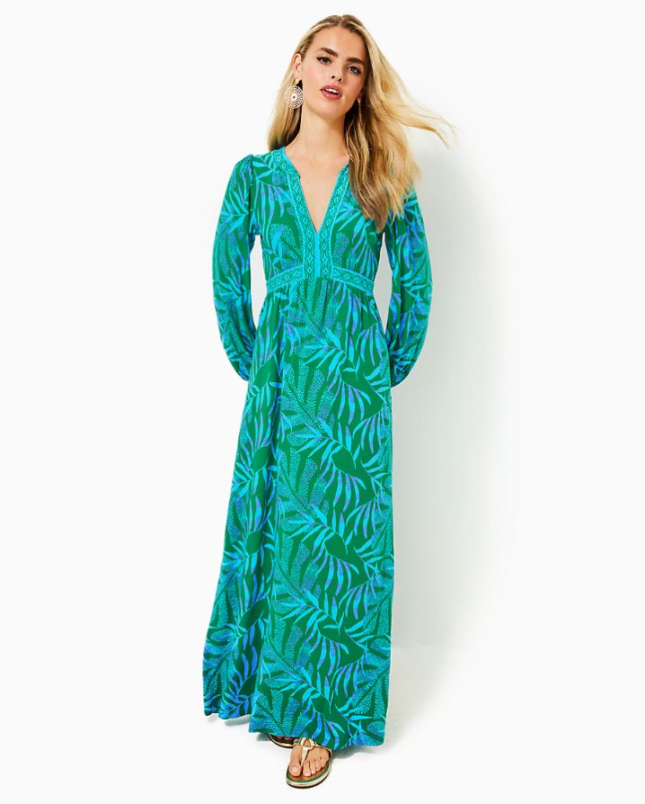 Wexlee LS Printed Maxi Dress