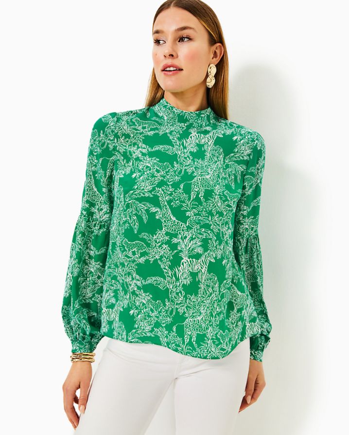 Witaker Printed Silk Top